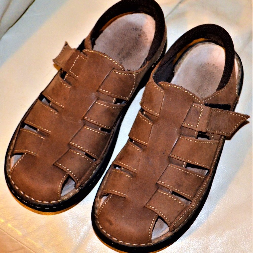 Boca Classics Men's Brown Leather Sandals 8M